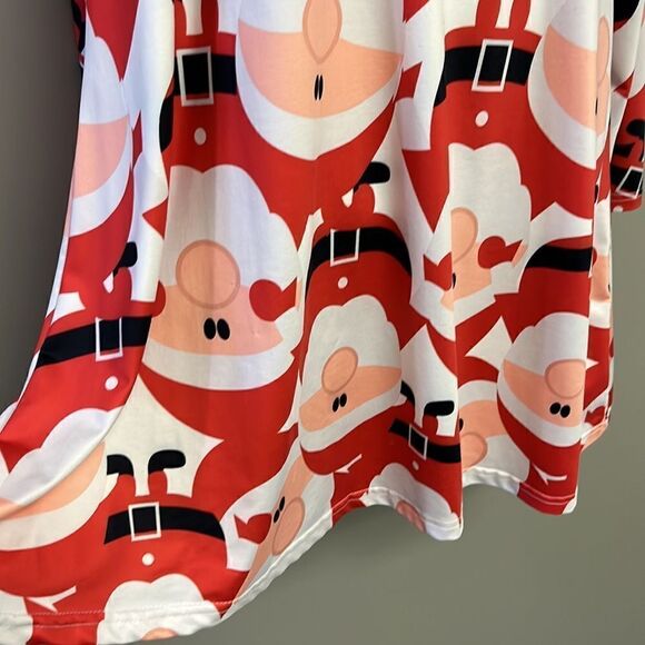 Holiday Santa Pullover Long Sleeve Knee Length Dress- Medium - Picture 7 of 11